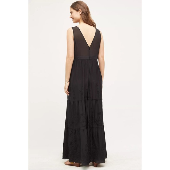 Anthropologie Embroidered Silk Jumpsuit by Elevenses NWT Size Small - Picture 8 of 16